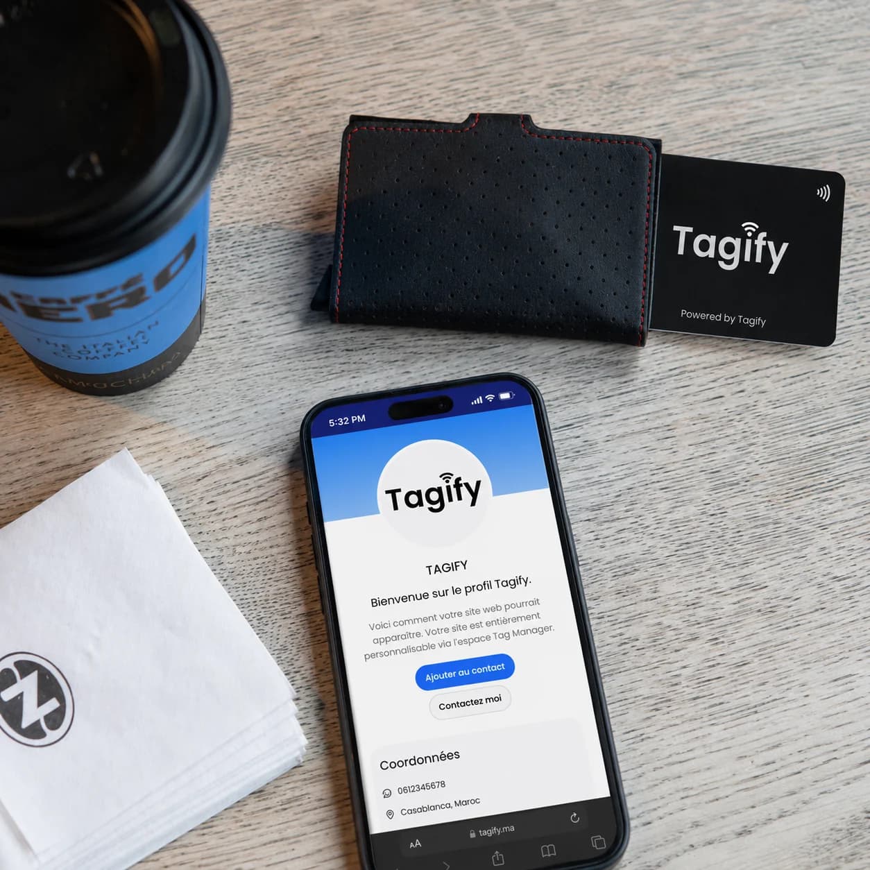 Support carte NFC Tagify Maroc